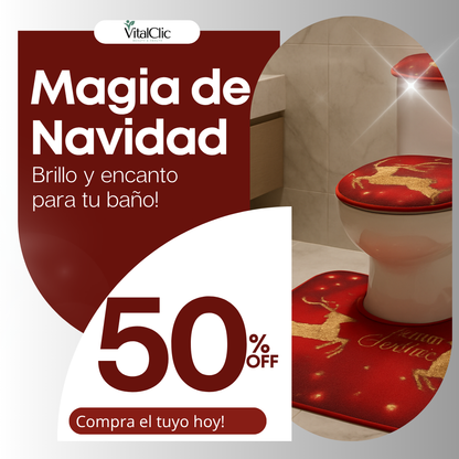Set de Baño Navideño - TRANSFORMA TUS ESPACIOS EN ESTA NAVIDAD🎄😱 50% DE DESCUENTO😱🎄