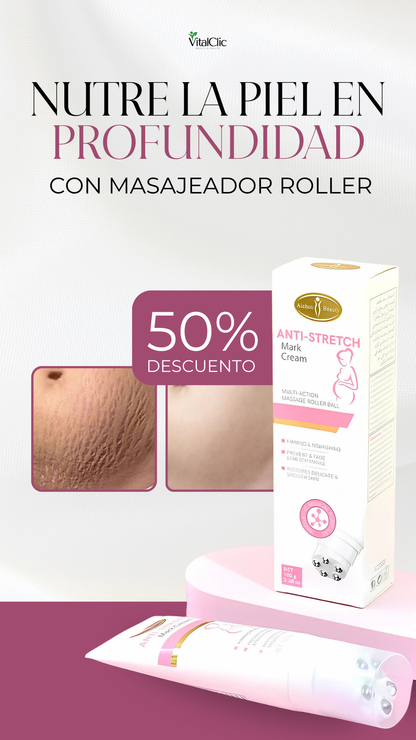 Crema Antiestrias Premium con Masajeador Roller - 😍OFERTA EXCLUSIVA 2X1😍