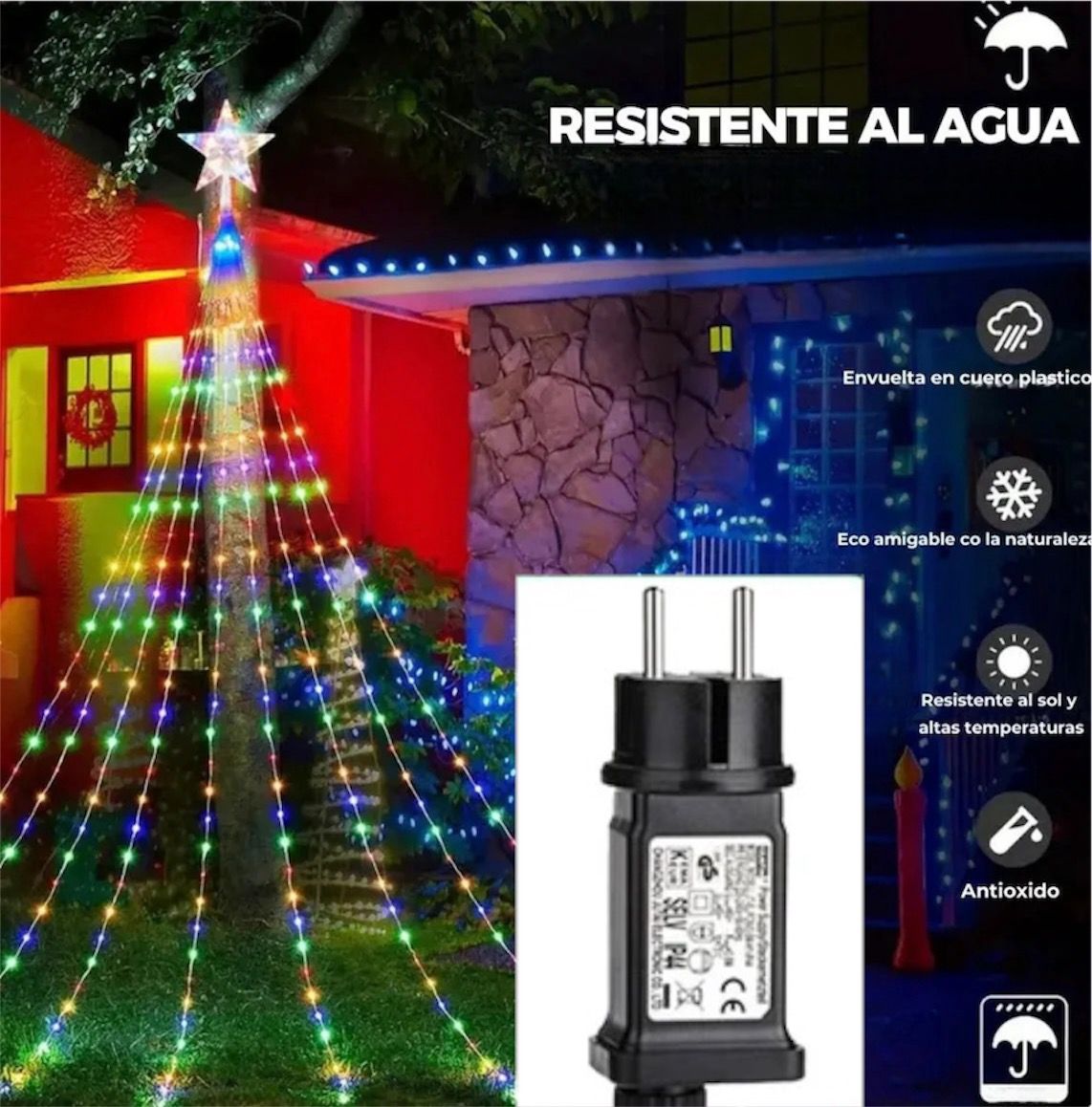 🎄⭐Luces Cascada con Estrella de Navidad ⭐🎄50% DE DESCUENTO😱